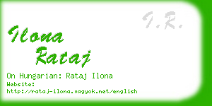 ilona rataj business card